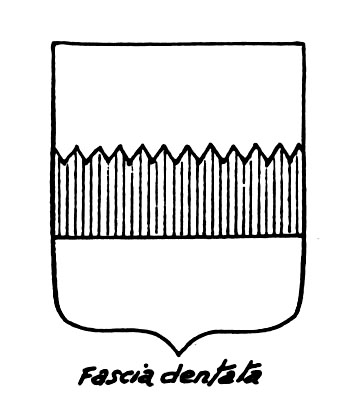 Image of the heraldic term: Fascia dentata